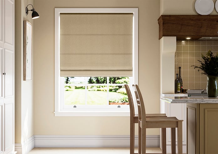 Montierre Stripe, Soft Raffia - Roman Blind - Image 3